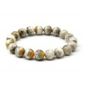 Браслет из яшмы шмелиной шарик 10,5мм, 31,4г