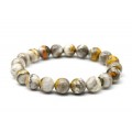 Браслет из яшмы шмелиной шарик 10мм, 29г