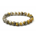Браслет из яшмы шмелиной шарик 8,5-9мм, 19,5г