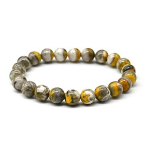 Браслет из яшмы шмелиной шарик 8,5-9мм, 19,5г