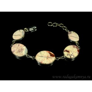 Браслет с яшмой овал 19*15мм, 18см.