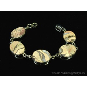 Браслет с яшмой овал 22*17мм, 19см