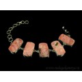 Браслет с яшмой прямоугольник 15*26мм, 19см.