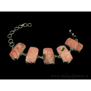 Браслет с яшмой прямоугольник 15*26мм, 19см.