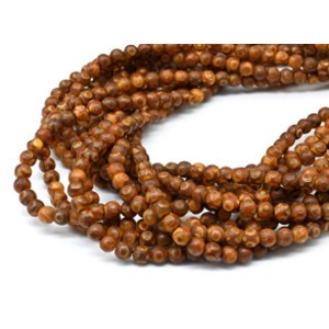 Бусины из агата тибетского шарик 6мм, 36,5см, 63 бусины