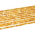 Бусины из агата тонированного кубик гр.5мм цвет желтый, 38,5см, 85 бусин