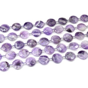 Бусины из аметиста круг гр.20мм, 39см, 16 бусин