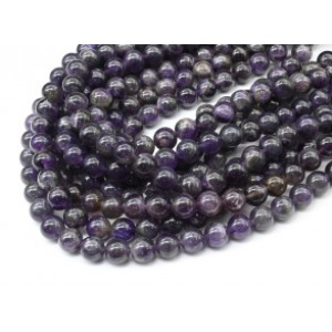 Бусины из аметиста шарик 10мм, 38см, 38 бусин