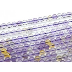 Бусины из аметрина шарик 6мм, 38,5см, 63 бусины