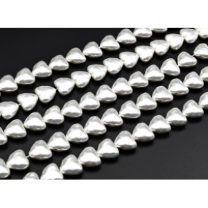 Бусины из майорки сердце 18*16мм, 38см, 25 бусин