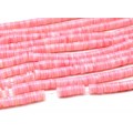 Бусины из перламутра тонированного диски 6мм цвет розовый, 40см, 224 бусины Бусины из перламутра тонированного диски 6мм цвет розовый, 40см, 224 бусины
