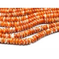 Бусины из перламутра тонированного рондель 10*5мм цвет оранжевый, 40см, 84 бусин Бусины из перламутра тонированного рондель 10*5мм цвет оранжевый, 40см, 84 бусин