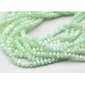 Бусины из перламутра тонированного рондель 6*4мм цвет мятный, 39см, 94 бусины Бусины из перламутра тонированного рондель 6*4мм цвет мятный, 39см, 94 бусины