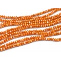 Бусины из перламутра тонированного рондель 6*4мм цвет оранжевый, 39см, 94 бусины Бусины из перламутра тонированного рондель 6*4мм цвет оранжевый, 39см, 94 бусины