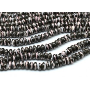 Бусины из перламутра тонированного рондель 8*4мм цвет мокко, 40см, 90 бусин