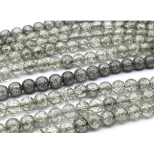 Бусины из сахарного кварца тонированного шарик 10мм цвет пепельный, 35см, 37 бусин Бусины из сахарного кварца тонированного шарик 10мм цвет пепельный, 35см, 37 бусин