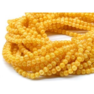 Бусины из сахарного кварца тонированного шарик 6мм цвет желтый, 37см, 66 бусин Бусины из сахарного кварца тонированного шарик 6мм цвет желтый, 37см, 66 бусин