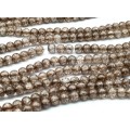 Бусины из сахарного кварца тонированного шарик 8мм цвет капучино, 37,5см, 51 бусина