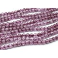 Бусины из сахарного кварца тонированного шарик 8мм цвет сливовый, 37см, 50 бусин Бусины из сахарного кварца тонированного шарик 8мм цвет сливовый, 37см, 50 бусин