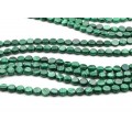 Бусины из малахита круг 8*8*4мм, 39,5см, 49 бусин