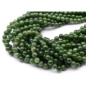 Нефрит, нитка бусин шарик 6мм