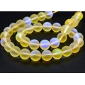 Бусины из опала искусственного шарик 10мм матовый цвет желтый, 38см, 38 бусин