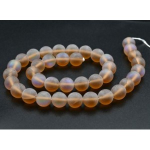 Бусины из опала искусственного шарик 10мм матовый цвет кофейный, 39см, 39 бусин