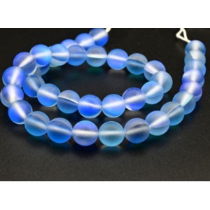 Бусины из опала искусственного шарик 10мм матовый цвет синий, 40см, 38 бусин Бусины из опала искусственного шарик 10мм матовый цвет синий, 40см, 38 бусин