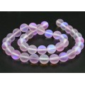 Бусины из опала искусственного шарик 10мм матовый цвет сиреневый, 39см, 37 бусин