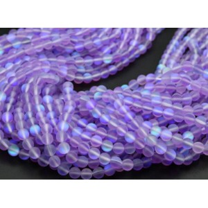 Бусины из опала искусственного шарик 6мм матовый цвет фиолетовый, 41см, 64 бусины