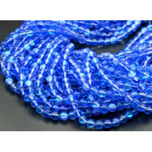 Бусины из опала искусственного шарик 6мм цвет синий, 38см, 63 бусины