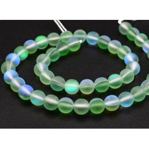 Бусины из опала искусственного шарик 8мм матовый цвет зеленый, 36,5см, 45 бусин