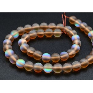 Бусины из опала искусственного шарик 8мм матовый цвет кофейный, 38см, 48 бусин