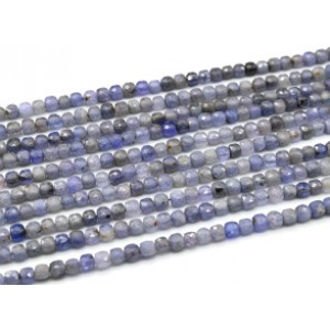 Бусины из танзанита кубик гр.4мм, 39см, 97 бусин Бусины из танзанита кубик гр.4мм, 39см, 97 бусин