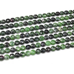 Бусины из цоизита (нат.) круг гр.8мм, 38,5см, 47 бусин