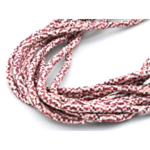 Бусины из каучука Африканские диски 4мм*0,4-1мм, цвет вишнево-белый, 38см