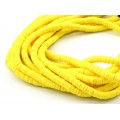 Бусины из каучука Африканские диски 6мм*0,9-1,2мм, цвет желтый, 37см