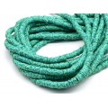 Бусины из каучука Африканские диски 6мм*0,9-1,2мм, цвет зеленый, 37см