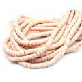 Бусины из каучука Африканские диски 6мм*0,9-1,2мм, цвет персиковый, 36см