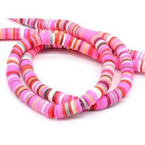 Бусины из каучука Африканские диски 8мм*0,9-1,3мм, цвет ассорти, 37см