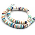 Бусины из каучука Африканские диски 8мм*0,9-1,3мм, цвет ассорти, 39см
