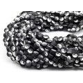 Бусины из каучука Африканские круг 10мм Инь-Ян, цвет черный, 37см, 39 бусин
