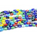 Бусины из муранского стекла "Кузмунчок" овал 11*16мм цвет ассорти, 39см, 25 бусины
