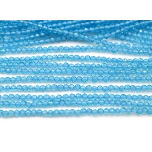 Бусины из шпинели шарик гр.2мм цвет голубой светлый, 36,5см, 199 бусин