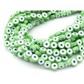 Бусины от сглаза из каучука Африканские круг 10мм, цвет зеленый, 39см, 37 бусин