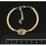 Браслет из цитрина на струнке, овал 12-15мм