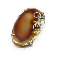 Брошь с агатом 48*32мм.