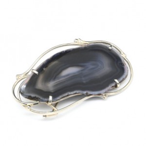 Брошь с агатом 61*35мм.