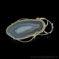 Брошь с агатом в посеребрении 65*35мм.