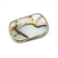 Брошь с агатом моховым 48*33мм. Брошь с агатом моховым 48*33мм.